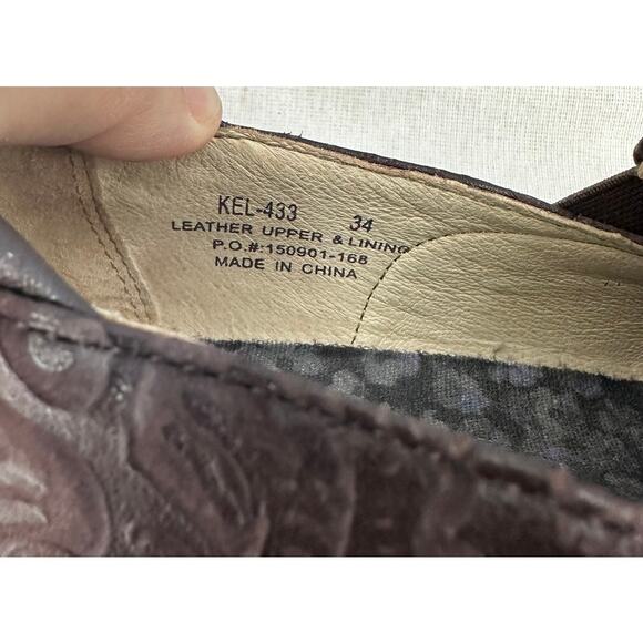 Alegria Women's sz 34 (US 4.5) Keli PRO Choco Emboss Paisley Clogs Nursing Shoes - Picture 7 of 9